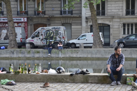 Quai Canal Saint Martin in Paris